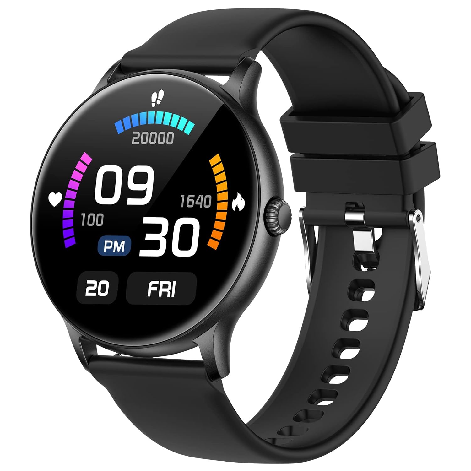 Fire-Boltt Phoenix Smartwatch on a wrist during a workout