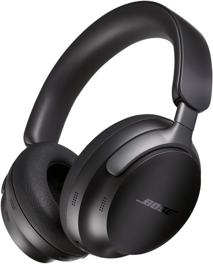 Bose New QuietComfort Ultra Wireless Noise Cancelling Headphones with Spatial Audio, Over-The-Ear Headphones with Mic, Up to 24 Hours of Battery Life
