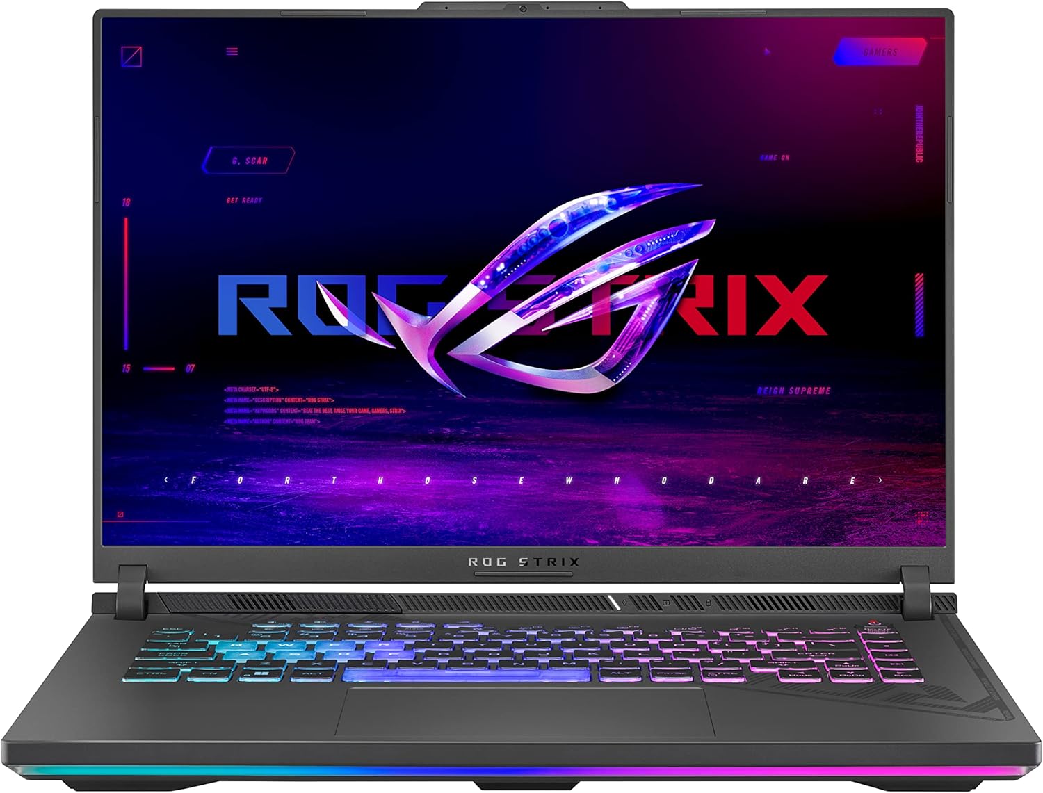 ASUS ROG Strix G16: Sleek 16-inch Gaming Laptop with RGB Lighting and RTX 4060